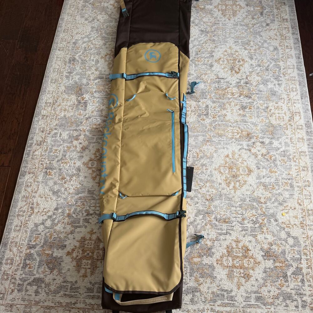 NWT Backcountry All Around Double Ski & Snowboard Rolling Bag Pika Cold Brew